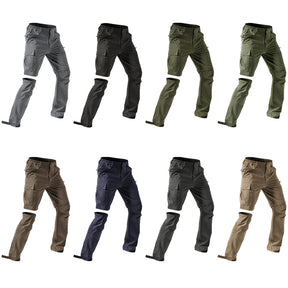Men's Outdoor Convertible Hiking Pants Four-way Stretch Tear Resistance Lightweight Zip Breathable Water Resistant Cargo Pants